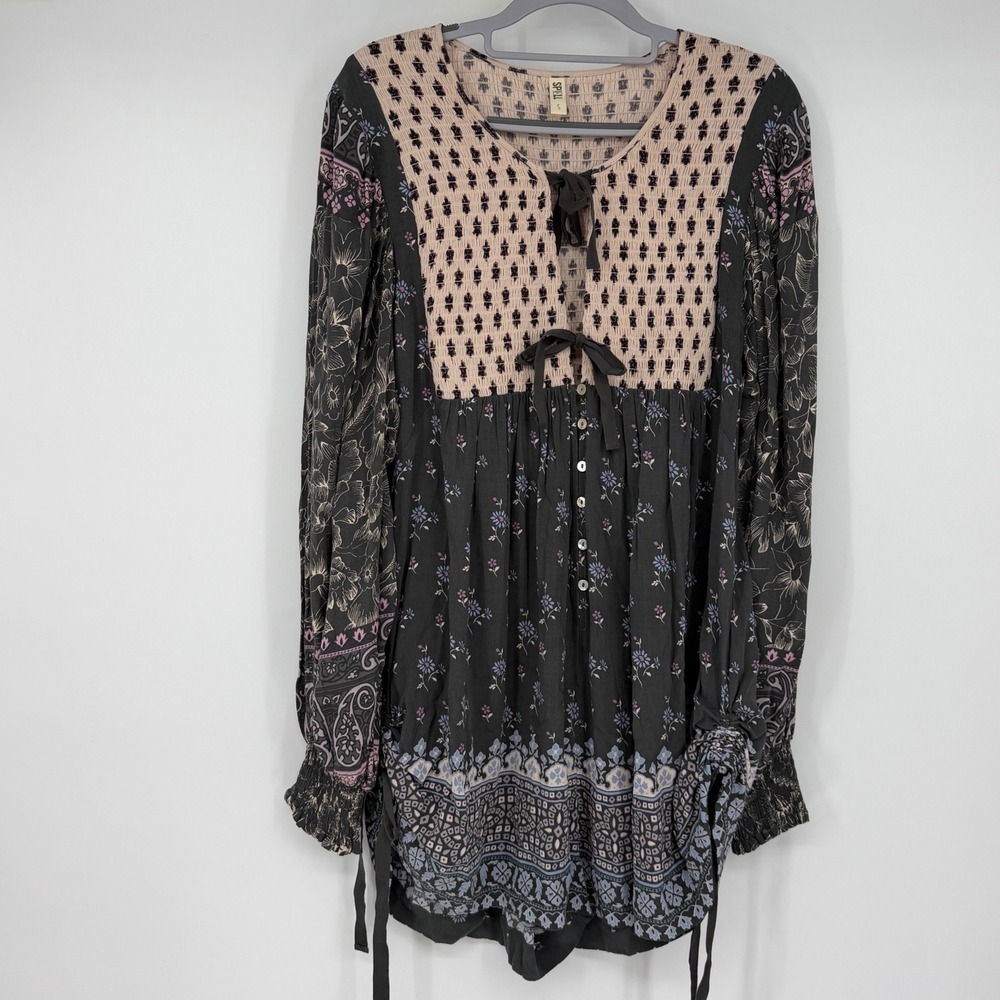 Spell & The Gypsy Lionheart Romper S Coal Floral Boho Festival Playsuit